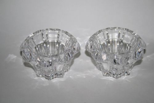 Cristal D'Arques Paris Lead Crystal Sweetheart Votive Candle Holders   #1426 - $20.00