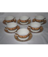 Rorstrand Sweden Set of 6 Oversized Breakfast Coffee Cups &amp; Saucers  #2080 - $200.00
