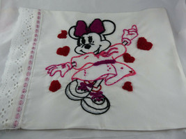 Minnie Mouse Small Pillow Cover slip 13&quot; X 17&quot; Hand stitched One of a Kind - $5.53