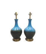 Mid Century Blue Ceramic Table Lamps-A  Pair - £2,190.19 GBP