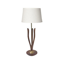 Mid-Century Sculptural Walnut Lamp - £307.75 GBP