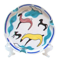 Mid-Century Modern Italian Art Pottery Large Ceramic Ashtray Dish with G... - £153.33 GBP