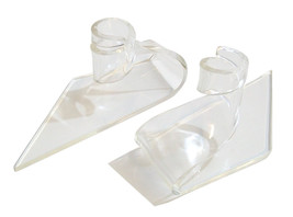 Dorothy Thorpe Hollywood Regency Lucite Twist Candleholders, Pair - £307.75 GBP