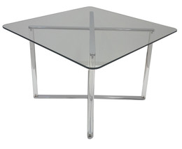 Karl Springer Style Lucite and Chrome Large End Table Base Only - $1,775.00