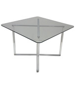 Karl Springer Style Lucite and Chrome Large End Table Base Only - £619.50 GBP