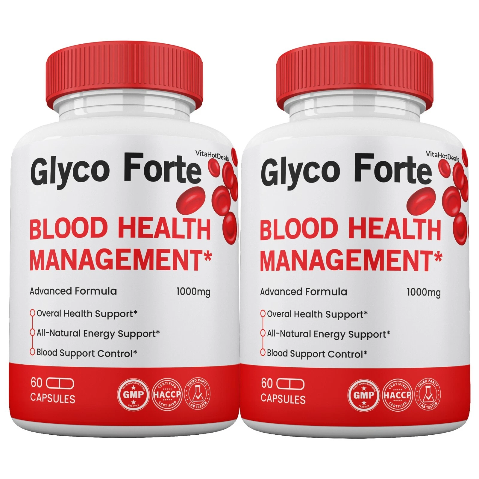 Glyco Forte Blood Support Capsules Natural GlycoForte Support Pills 2 Pack - €49,04 EUR