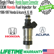 Single Unit Genuine Flow Matched Honda Fuel Injector For 1988 Honda CRX 1.6L I4 - $37.61