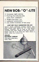 1966 Print Ad Bob-O-Lite Flashing Fishing Bobbers Lima,Ohio - £7.39 GBP
