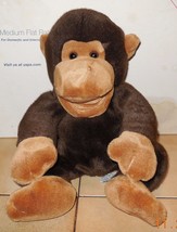 Vintage Russ Berrie 14&quot; T Bonkers Plush Stuffed Hand Puppet Brown Monkey #24117 - £18.76 GBP