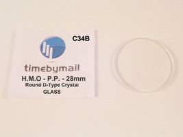 Watch Glass Crystal For HMO Perpetual Time Replacement 28mm Spare Part C34B - $16.29