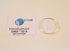 For Omega Seamaster 32.8mm Date Gold Armoured Watch Glass Crystal Part C113B - £18.80 GBP