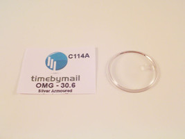 For Omega Seamaster 30.6mm Date Silver Armoured Watch Glass Crystal Part C114A - £18.75 GBP