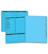 ABC Real Estate Listing Folder Left Panel, 11 3/4 x 9 5/8", Blue - 50 Folders - $36.84