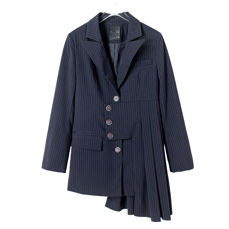 GetSpring Women Blazer Striped Single Breasted Full Sleeve Ladies Suit C... - $255.79