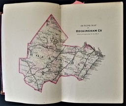 1882 Antique Rockingham Strafford Co Nh History Map Genealogy Witchcraft Indian - £112.77 GBP