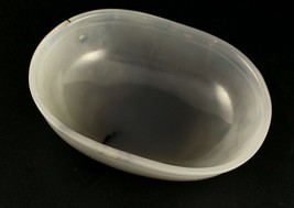 Hand Crafted Natural Chalcedony Carved Oval 683 Carats gemstone Bowl Hom... - $237.50