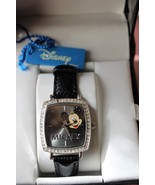 MICKEY MOUSE DISNEY GREY FACED RHINESTONE BEZEL WATCH in Mickey Box - £29.74 GBP