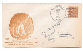 Christmas FL 50th Anniversary Post Office 1892 - 1942 Cachet Cover 4 bar... - £6.38 GBP