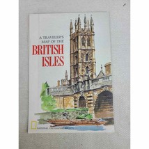 A Traveler&#39;s Map of the British Isles by National Geographic 1974 Map - $11.96