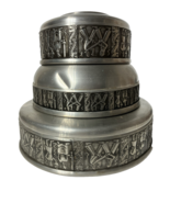 Lot of 3 Norsk Tinn Pewter Bowls, Norwegian Scandinavian Vikings Mid Cen... - €85,97 EUR