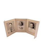 Vintage Studio Photography Dad Mother and Daughter Photo Cardboard Mat F... - £9.37 GBP