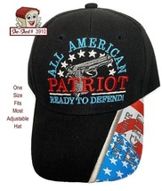 All American Patriot Ready to Defend Embroidered Hat - adjustable - £11.79 GBP
