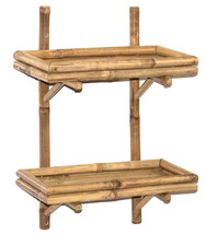 Bamboo Double Wall Shelf 19 inch - £50.97 GBP