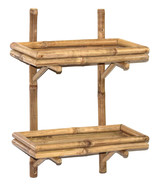 Bamboo Double Wall Shelf 19 inch - $87.50 CAD