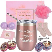 Birthday Gifts for Her,Wine Mug Gifts for Women,10 Luxurious Gifts, Insulated - £14.00 GBP