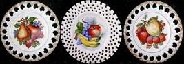 3 Fruit Bounty Display Plates includes 1 LEFTON CHINA - £31.31 GBP