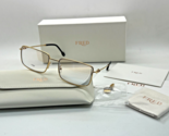 FRED Eyeglasses SQUARE Frame FG50001U 030 GOLD/ BLACK 57-18-140MM GOLD P... - $861.36