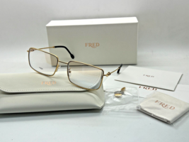FRED Eyeglasses SQUARE Frame FG50001U 030 GOLD/ BLACK 57-18-140MM GOLD P... - £674.56 GBP