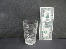 Vintage Anchor Hocking Prescut EAPC Juice Glass Oatmeal Pattern 3 3/4&quot; High - $6.87