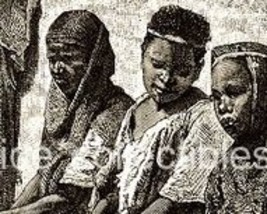 Negroes Of Sahara 1800s Natural History Wood Engraving - £15.73 GBP