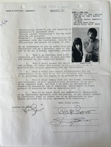 Sonny and Cher signed contract  - £314.76 GBP