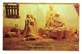 Vintage Postcard Sand Sculpture Babe In The Manger Life Size Ted Conibea... - £6.53 GBP