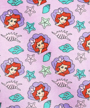 Disney Store The Little Mermaid Fleece Throw Blanket 50&quot; x 60&quot; Ariel Sea... - £17.53 GBP