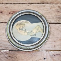 1940s Ship Port Hole Picture Frame W Pinup Girl Trench Art - £97.05 GBP