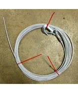 3/16&quot; x 50 ft Galvanized Wire Rope Winch Cable with Eye Hoist Hook - £36.51 GBP