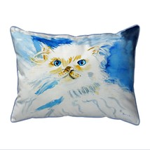 Betsy Drake Junior the Cat Small Indoor Outdoor Pillow 11x14 - £39.56 GBP