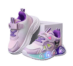 Kuromi Girls Led Light Sneakers Soft Toddler Sports Shoes Kids Luminous Trainers - £20.44 GBP