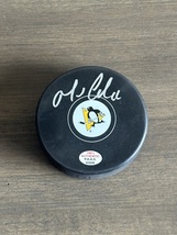 Mario Lemieux Signed Pittsburgh Penguins NHL Hockey Puck COA - £159.07 GBP