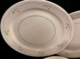 Corelle by Corning CALICO ROSE Dinner Plates 10-1/4&quot; Cream Color  (5) - £27.97 GBP