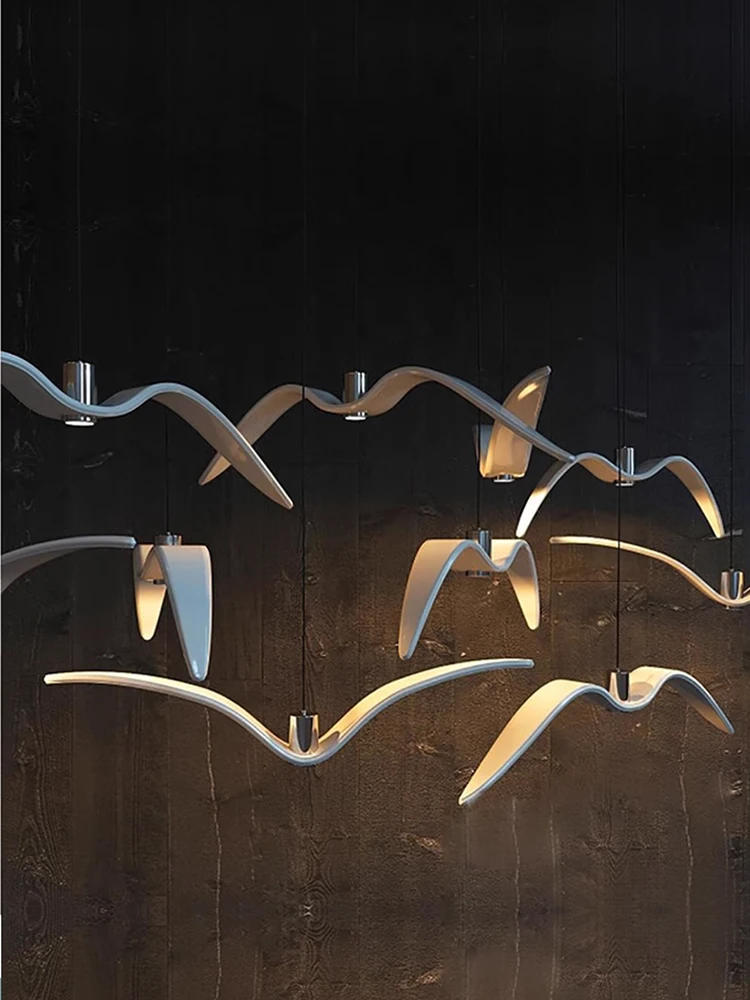 Nordic Staircase Seagull Chandelier Postmodern Creative Personality Hote... - $82.08+