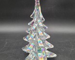 Vintage Iridescent Silvestri Crystal Clear Art Glass Christmas Holiday P... - €21,14 EUR
