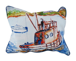 Betsy Drake Rusty Boat Fishing Vessel Decorative Throw Pillow 16X20 - £39.55 GBP