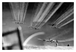 Formation Of Consolidated B-24 Liberator Heavy Bomber Raid WW2 Wwii 4X6 Photo - £6.24 GBP