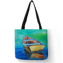 SY0076 Beautiful  Seascape Beach Painting Ladies Hand Bags Women Shoulder Bags f - £13.54 GBP