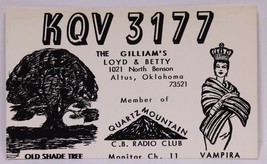 Vintage CB Ham radio Amateur Card KQV 3177 Altus Oklahoma - $4.94