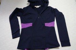 Nordstrom Solow Sport Hoodie Half Zip Pullover Navy Purple Size S - $22.95